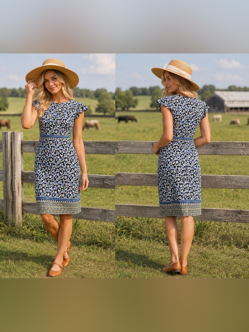 J. Jill women’s petite floral dress
